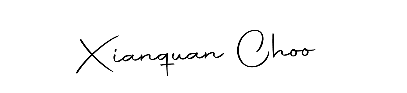 You should practise on your own different ways (Autography-DOLnW) to write your name (Xianquan Choo) in signature. don't let someone else do it for you. Xianquan Choo signature style 10 images and pictures png