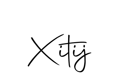 You should practise on your own different ways (Autography-DOLnW) to write your name (Xitij) in signature. don't let someone else do it for you. Xitij signature style 10 images and pictures png