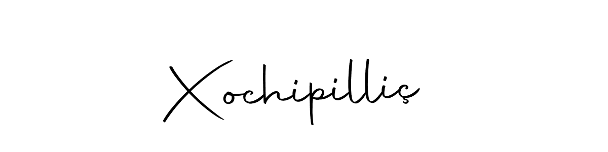 How to make Xochipilliç name signature. Use Autography-DOLnW style for creating short signs online. This is the latest handwritten sign. Xochipilliç signature style 10 images and pictures png