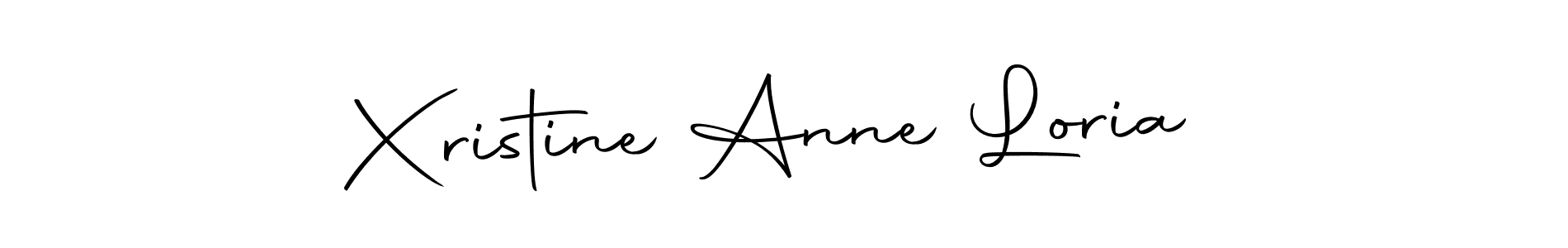 How to make Xristine Anne Loria name signature. Use Autography-DOLnW style for creating short signs online. This is the latest handwritten sign. Xristine Anne Loria signature style 10 images and pictures png