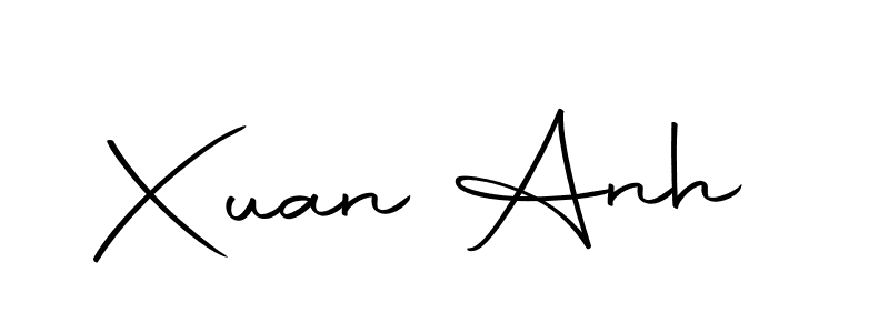 You should practise on your own different ways (Autography-DOLnW) to write your name (Xuan Anh) in signature. don't let someone else do it for you. Xuan Anh signature style 10 images and pictures png