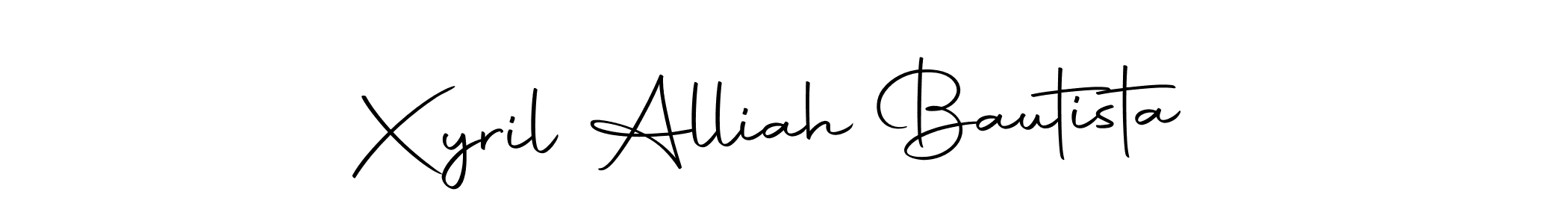 You can use this online signature creator to create a handwritten signature for the name Xyril Alliah Bautista. This is the best online autograph maker. Xyril Alliah Bautista signature style 10 images and pictures png