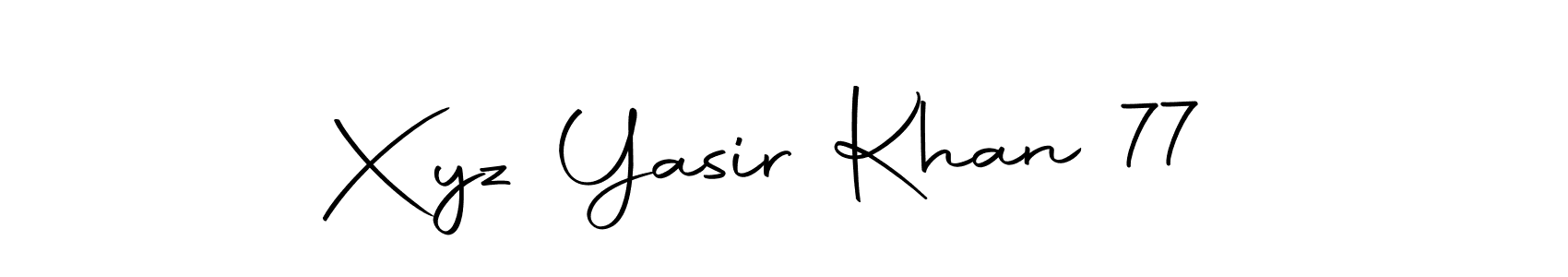 How to make Xyz Yasir Khan 77 name signature. Use Autography-DOLnW style for creating short signs online. This is the latest handwritten sign. Xyz Yasir Khan 77 signature style 10 images and pictures png