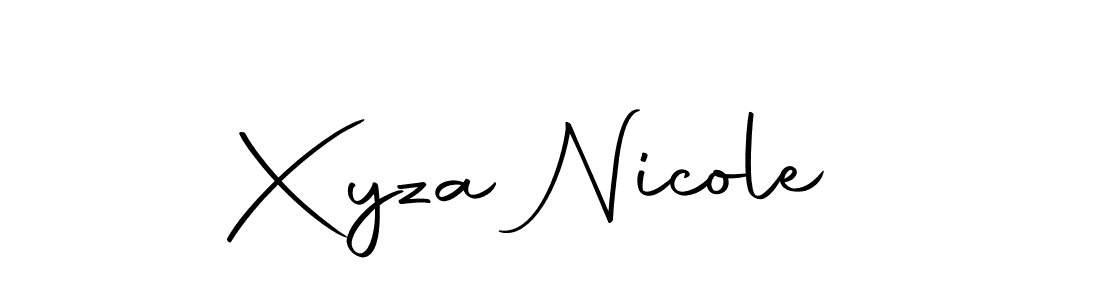 You should practise on your own different ways (Autography-DOLnW) to write your name (Xyza Nicole) in signature. don't let someone else do it for you. Xyza Nicole signature style 10 images and pictures png