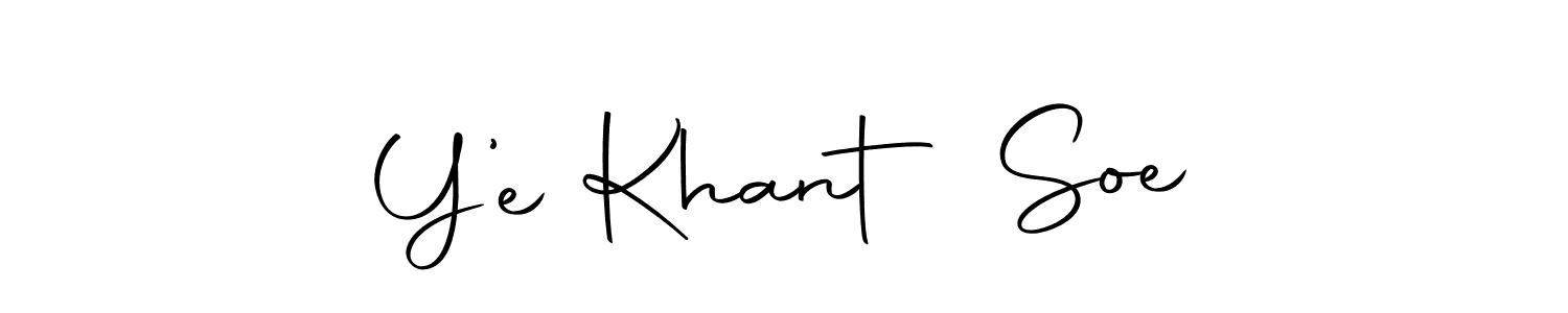 Create a beautiful signature design for name Y’e Khant Soe. With this signature (Autography-DOLnW) fonts, you can make a handwritten signature for free. Y’e Khant Soe signature style 10 images and pictures png