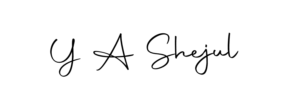 This is the best signature style for the Y A Shejul name. Also you like these signature font (Autography-DOLnW). Mix name signature. Y A Shejul signature style 10 images and pictures png