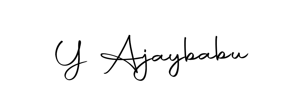 Create a beautiful signature design for name Y Ajaybabu. With this signature (Autography-DOLnW) fonts, you can make a handwritten signature for free. Y Ajaybabu signature style 10 images and pictures png