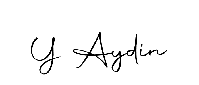 You should practise on your own different ways (Autography-DOLnW) to write your name (Y Aydin) in signature. don't let someone else do it for you. Y Aydin signature style 10 images and pictures png