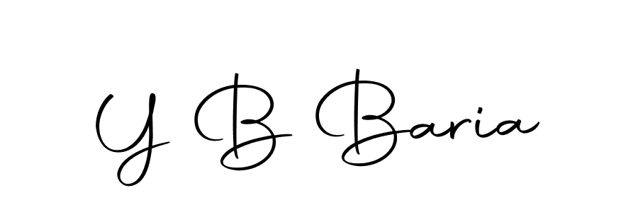 Y B Baria stylish signature style. Best Handwritten Sign (Autography-DOLnW) for my name. Handwritten Signature Collection Ideas for my name Y B Baria. Y B Baria signature style 10 images and pictures png