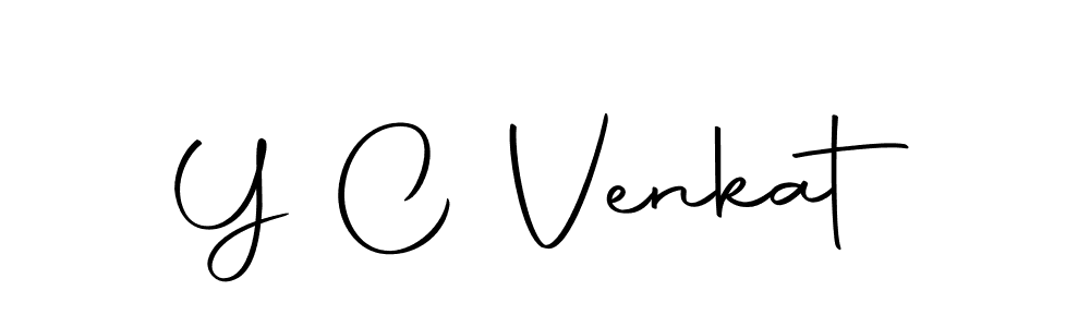 Design your own signature with our free online signature maker. With this signature software, you can create a handwritten (Autography-DOLnW) signature for name Y C Venkat. Y C Venkat signature style 10 images and pictures png