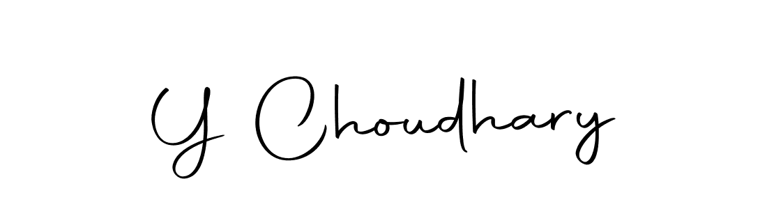 Design your own signature with our free online signature maker. With this signature software, you can create a handwritten (Autography-DOLnW) signature for name Y Choudhary. Y Choudhary signature style 10 images and pictures png