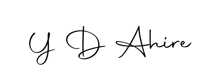 You should practise on your own different ways (Autography-DOLnW) to write your name (Y D Ahire) in signature. don't let someone else do it for you. Y D Ahire signature style 10 images and pictures png