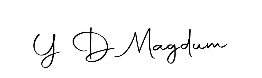 Create a beautiful signature design for name Y D Magdum. With this signature (Autography-DOLnW) fonts, you can make a handwritten signature for free. Y D Magdum signature style 10 images and pictures png