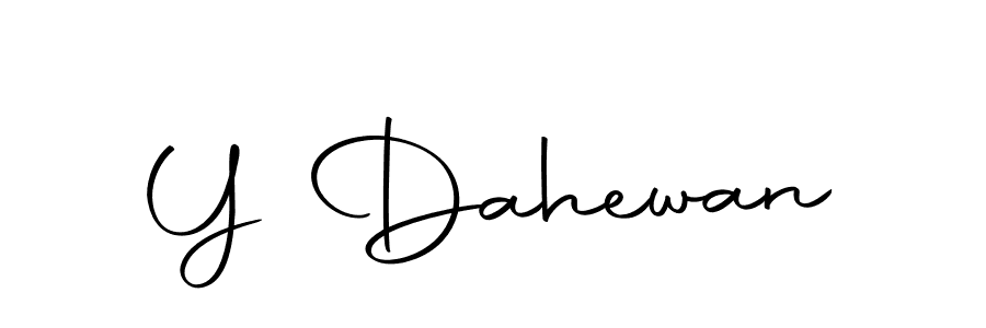 How to make Y Dahewan name signature. Use Autography-DOLnW style for creating short signs online. This is the latest handwritten sign. Y Dahewan signature style 10 images and pictures png