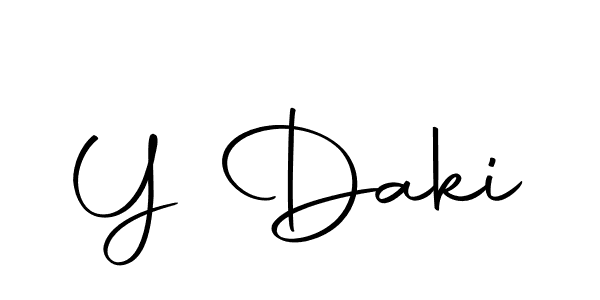 Create a beautiful signature design for name Y Daki. With this signature (Autography-DOLnW) fonts, you can make a handwritten signature for free. Y Daki signature style 10 images and pictures png