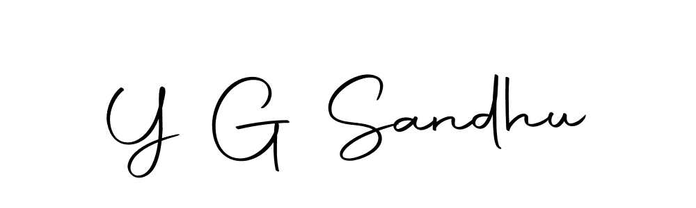 Create a beautiful signature design for name Y G Sandhu. With this signature (Autography-DOLnW) fonts, you can make a handwritten signature for free. Y G Sandhu signature style 10 images and pictures png