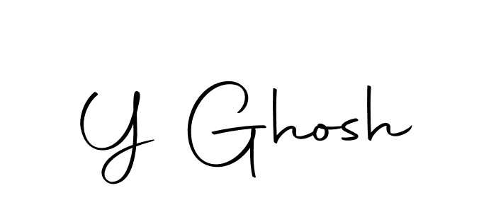 Design your own signature with our free online signature maker. With this signature software, you can create a handwritten (Autography-DOLnW) signature for name Y Ghosh. Y Ghosh signature style 10 images and pictures png