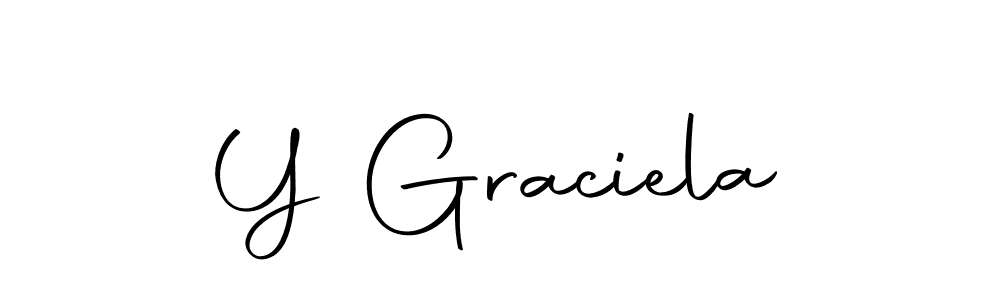 How to make Y Graciela name signature. Use Autography-DOLnW style for creating short signs online. This is the latest handwritten sign. Y Graciela signature style 10 images and pictures png