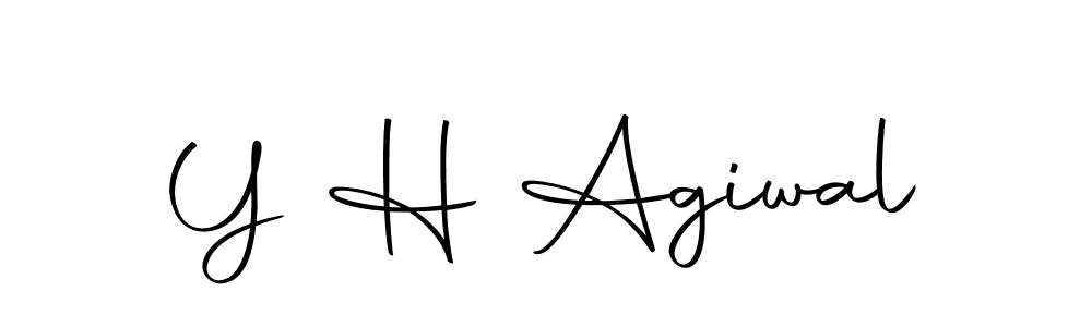 How to make Y H Agiwal signature? Autography-DOLnW is a professional autograph style. Create handwritten signature for Y H Agiwal name. Y H Agiwal signature style 10 images and pictures png