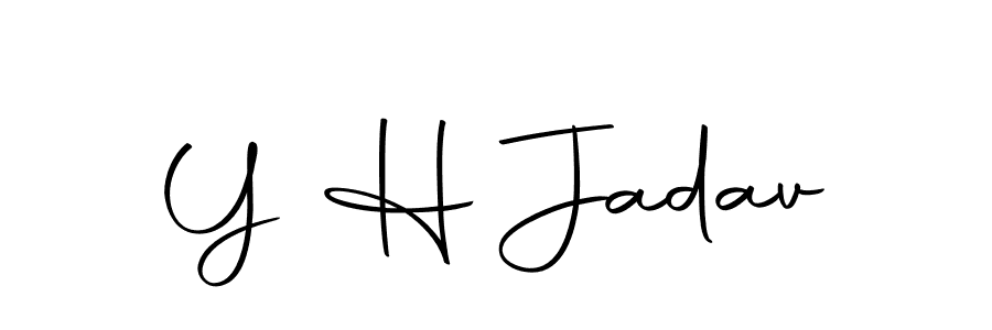 Create a beautiful signature design for name Y H Jadav. With this signature (Autography-DOLnW) fonts, you can make a handwritten signature for free. Y H Jadav signature style 10 images and pictures png