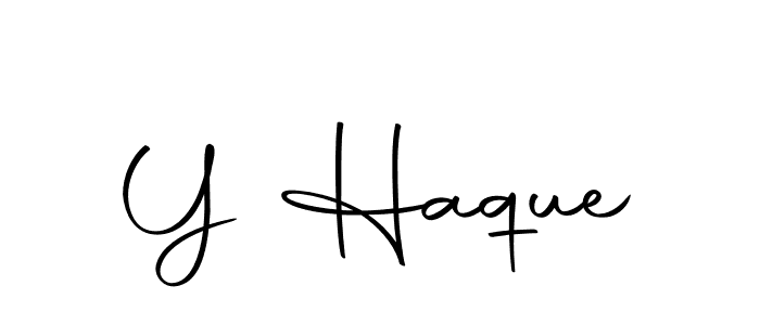 Also we have Y Haque name is the best signature style. Create professional handwritten signature collection using Autography-DOLnW autograph style. Y Haque signature style 10 images and pictures png