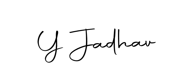 Use a signature maker to create a handwritten signature online. With this signature software, you can design (Autography-DOLnW) your own signature for name Y Jadhav. Y Jadhav signature style 10 images and pictures png