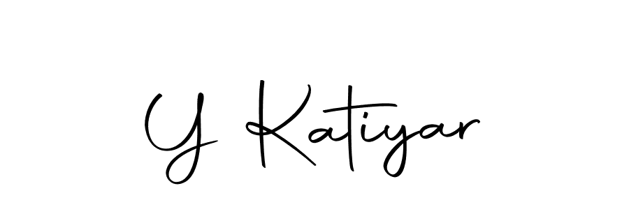 How to make Y Katiyar name signature. Use Autography-DOLnW style for creating short signs online. This is the latest handwritten sign. Y Katiyar signature style 10 images and pictures png