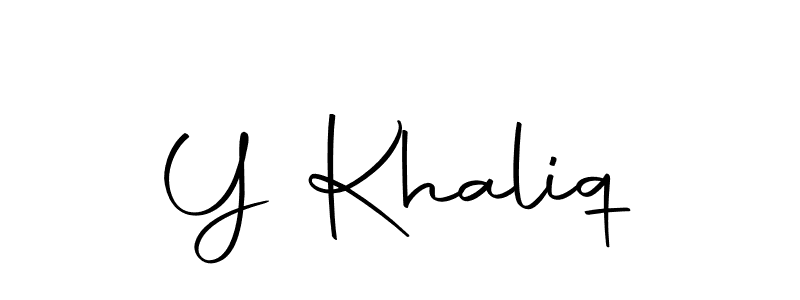Design your own signature with our free online signature maker. With this signature software, you can create a handwritten (Autography-DOLnW) signature for name Y Khaliq. Y Khaliq signature style 10 images and pictures png