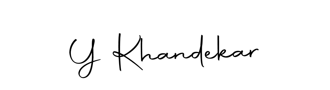 Create a beautiful signature design for name Y Khandekar. With this signature (Autography-DOLnW) fonts, you can make a handwritten signature for free. Y Khandekar signature style 10 images and pictures png