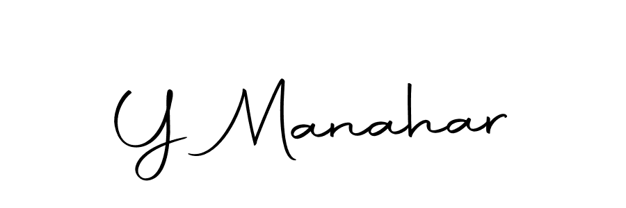 How to make Y Manahar signature? Autography-DOLnW is a professional autograph style. Create handwritten signature for Y Manahar name. Y Manahar signature style 10 images and pictures png