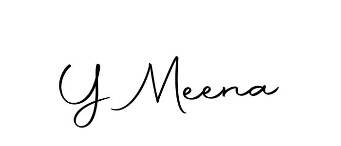 You should practise on your own different ways (Autography-DOLnW) to write your name (Y Meena) in signature. don't let someone else do it for you. Y Meena signature style 10 images and pictures png