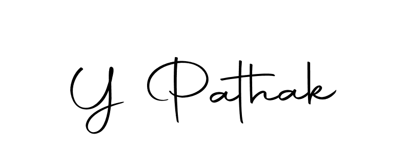 Use a signature maker to create a handwritten signature online. With this signature software, you can design (Autography-DOLnW) your own signature for name Y Pathak. Y Pathak signature style 10 images and pictures png