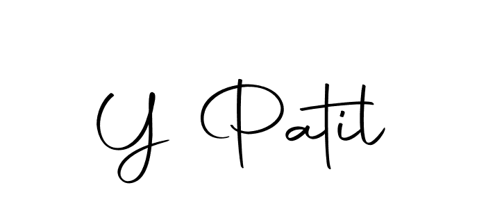 You should practise on your own different ways (Autography-DOLnW) to write your name (Y Patil) in signature. don't let someone else do it for you. Y Patil signature style 10 images and pictures png