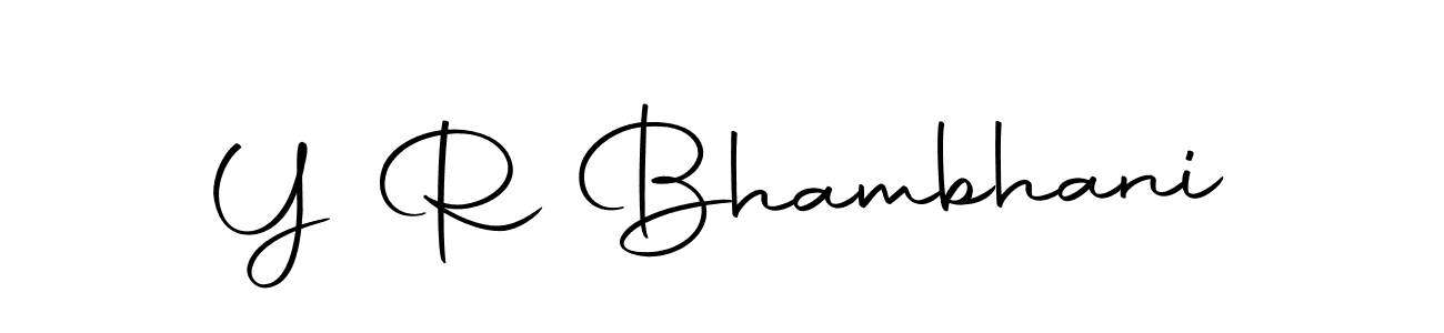 You should practise on your own different ways (Autography-DOLnW) to write your name (Y R Bhambhani) in signature. don't let someone else do it for you. Y R Bhambhani signature style 10 images and pictures png