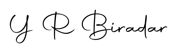 A dynamic signature style for Y R Biradar using Autography-DOLnW script. Designed to look authentic, handwritten, and professional. Y R Biradar signature style 10 images and pictures png