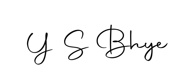 How to make Y S Bhye name signature. Use Autography-DOLnW style for creating short signs online. This is the latest handwritten sign. Y S Bhye signature style 10 images and pictures png