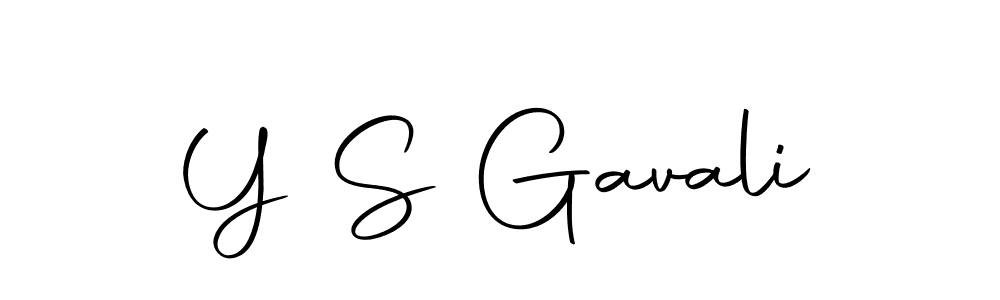 Create a beautiful signature design for name Y S Gavali. With this signature (Autography-DOLnW) fonts, you can make a handwritten signature for free. Y S Gavali signature style 10 images and pictures png