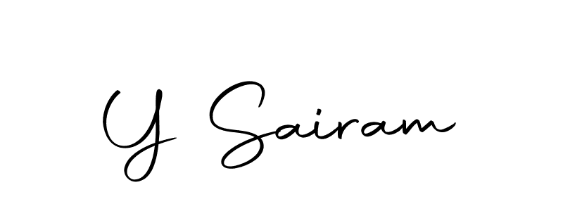 You should practise on your own different ways (Autography-DOLnW) to write your name (Y Sairam) in signature. don't let someone else do it for you. Y Sairam signature style 10 images and pictures png
