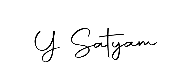 Y Satyam stylish signature style. Best Handwritten Sign (Autography-DOLnW) for my name. Handwritten Signature Collection Ideas for my name Y Satyam. Y Satyam signature style 10 images and pictures png