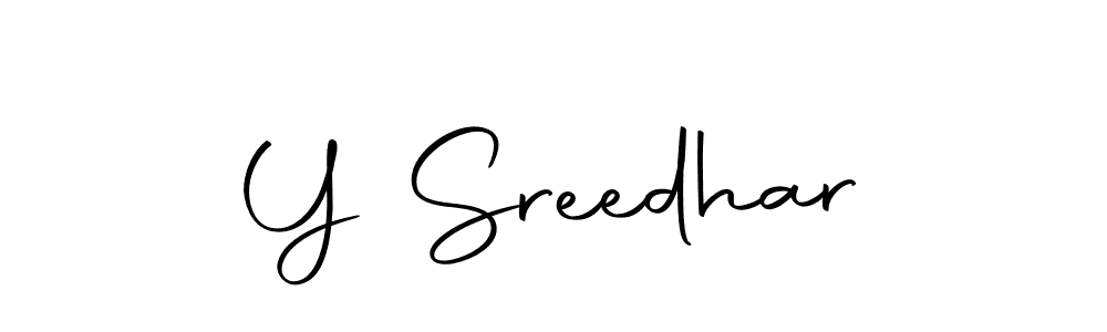 Create a beautiful signature design for name Y Sreedhar. With this signature (Autography-DOLnW) fonts, you can make a handwritten signature for free. Y Sreedhar signature style 10 images and pictures png