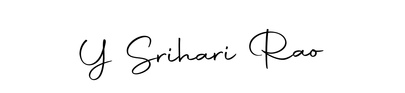 Create a beautiful signature design for name Y Srihari Rao. With this signature (Autography-DOLnW) fonts, you can make a handwritten signature for free. Y Srihari Rao signature style 10 images and pictures png