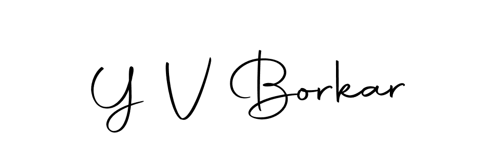 You should practise on your own different ways (Autography-DOLnW) to write your name (Y V Borkar) in signature. don't let someone else do it for you. Y V Borkar signature style 10 images and pictures png