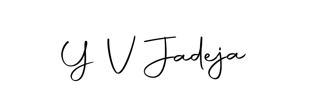 How to make Y V Jadeja signature? Autography-DOLnW is a professional autograph style. Create handwritten signature for Y V Jadeja name. Y V Jadeja signature style 10 images and pictures png
