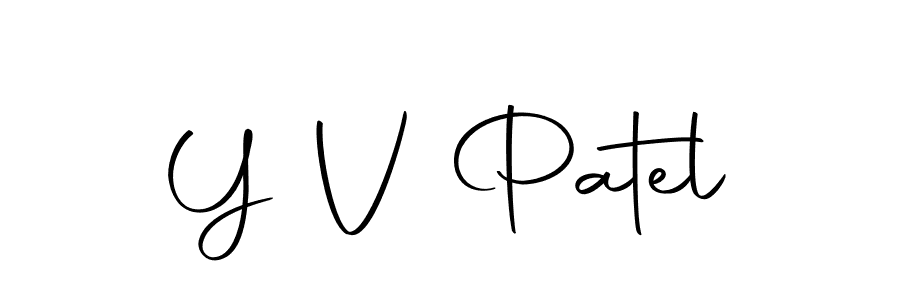 Y V Patel stylish signature style. Best Handwritten Sign (Autography-DOLnW) for my name. Handwritten Signature Collection Ideas for my name Y V Patel. Y V Patel signature style 10 images and pictures png