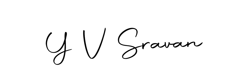 Design your own signature with our free online signature maker. With this signature software, you can create a handwritten (Autography-DOLnW) signature for name Y V Sravan. Y V Sravan signature style 10 images and pictures png