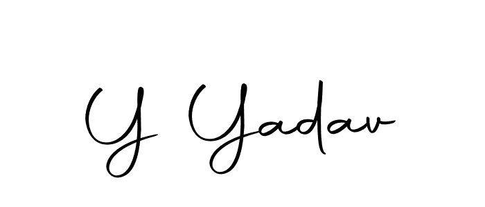 Design your own signature with our free online signature maker. With this signature software, you can create a handwritten (Autography-DOLnW) signature for name Y Yadav. Y Yadav signature style 10 images and pictures png