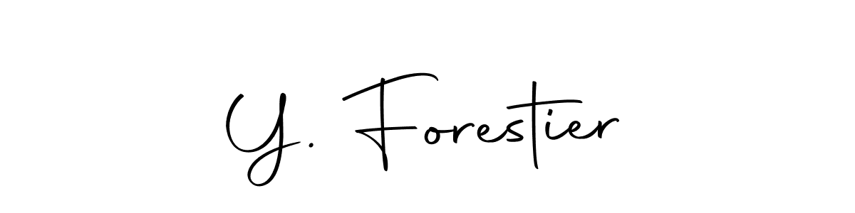 Make a beautiful signature design for name Y. Forestier. With this signature (Autography-DOLnW) style, you can create a handwritten signature for free. Y. Forestier signature style 10 images and pictures png
