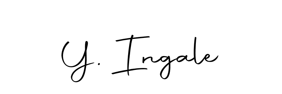 Use a signature maker to create a handwritten signature online. With this signature software, you can design (Autography-DOLnW) your own signature for name Y. Ingale. Y. Ingale signature style 10 images and pictures png