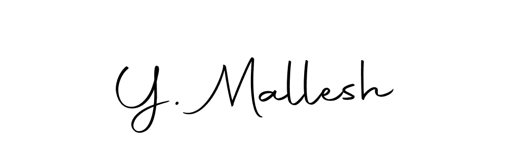 Use a signature maker to create a handwritten signature online. With this signature software, you can design (Autography-DOLnW) your own signature for name Y. Mallesh. Y. Mallesh signature style 10 images and pictures png