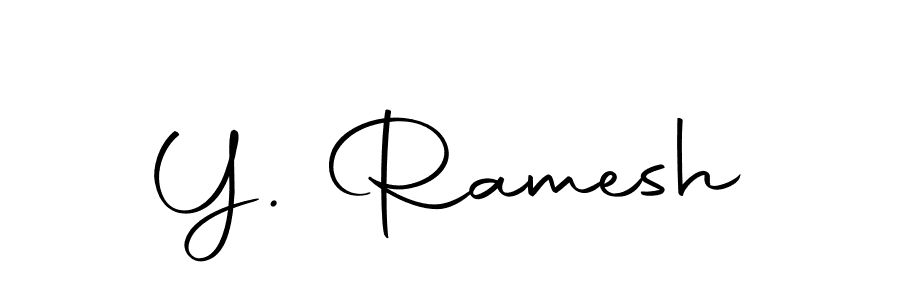 Use a signature maker to create a handwritten signature online. With this signature software, you can design (Autography-DOLnW) your own signature for name Y. Ramesh. Y. Ramesh signature style 10 images and pictures png